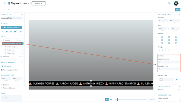 Controlling Amount of Data Displayed