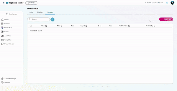 Session Over Embed Interactive - Embeds