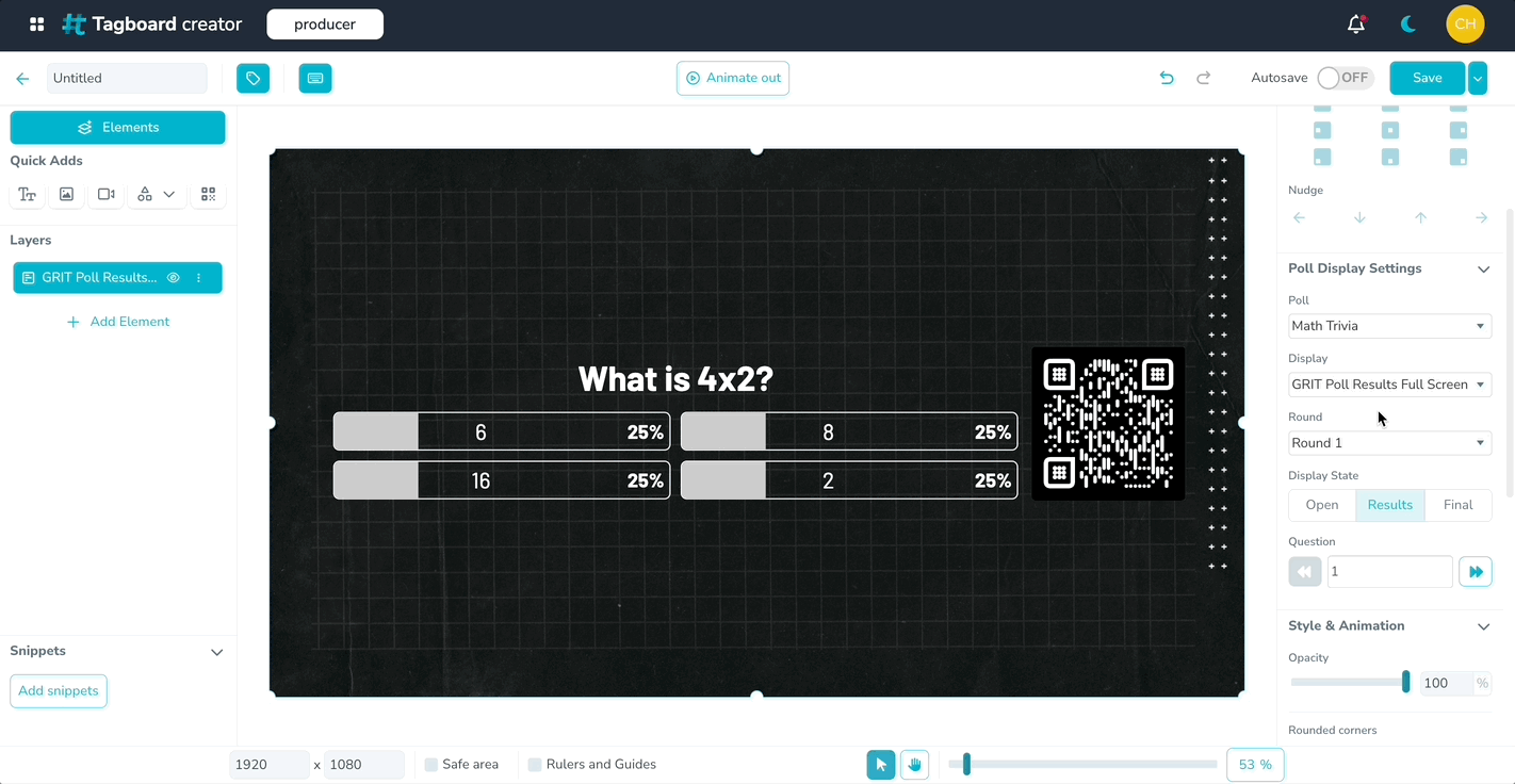 Customize Poll Display